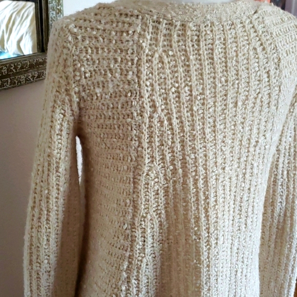 Moth for Anthropologie A-Line Cream Sweater with Zipper Size Small - Picture 6 of 13